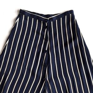 Reformation Navy and White Striped Maxi Skirt